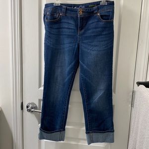 INC Denim Cuffed Capris